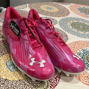 NWT Under Armour Nitro Diablo Power Pink Camo Cleats size 12 men’s
